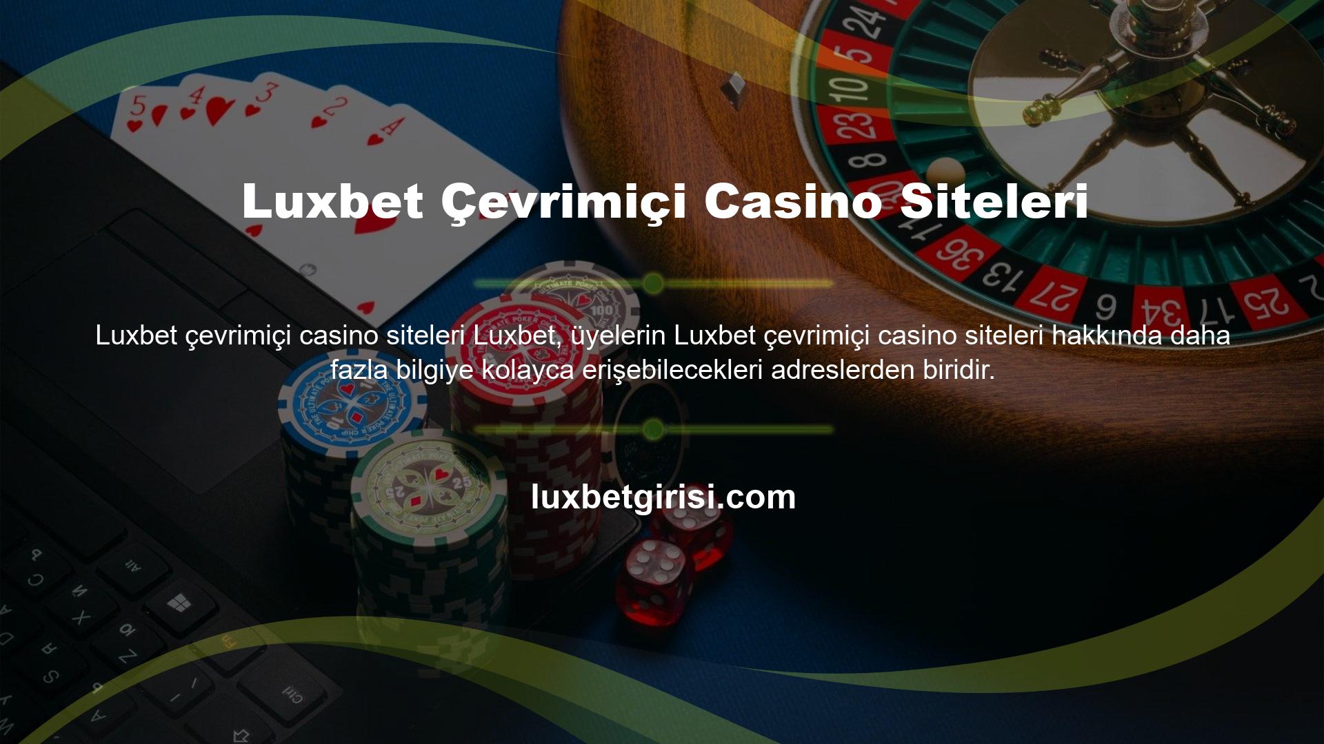 Luxbet Çevrimiçi Casino Siteleri