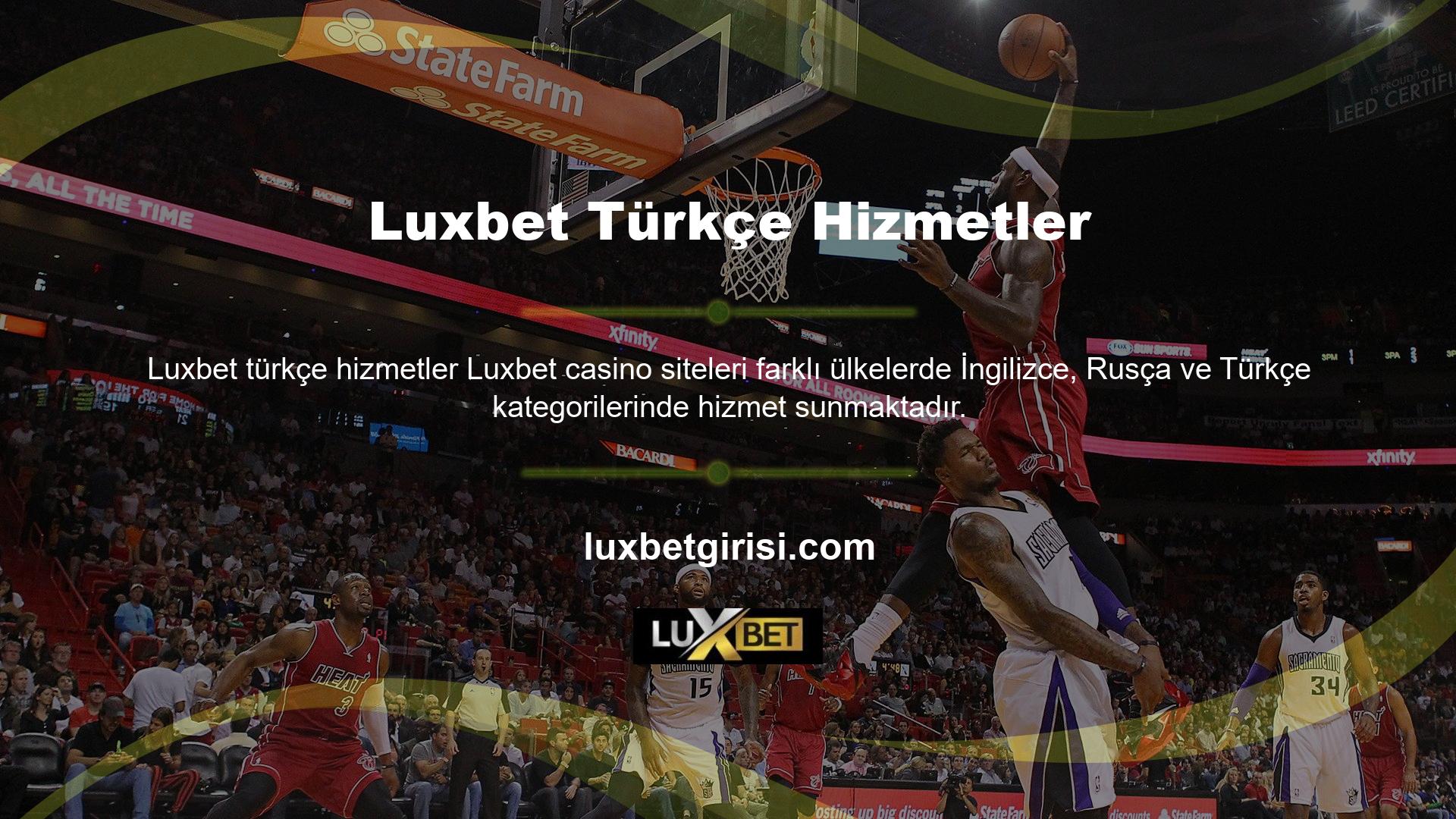 Luxbet türkçe hizmetler