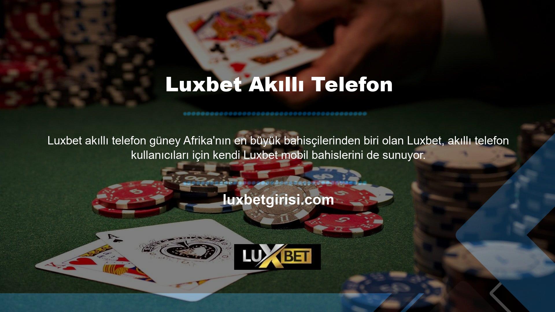Luxbet uygulaması, spor listelerinin şirketin resmi web sitesinde nasıl göründüğüne benzer şekilde çalışır