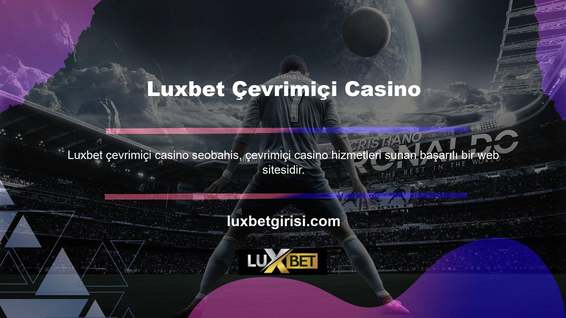 Sitenin ana sayfasında bulunan casino oyunlarında yüzlerce oyun çeşidi bulunmaktadır